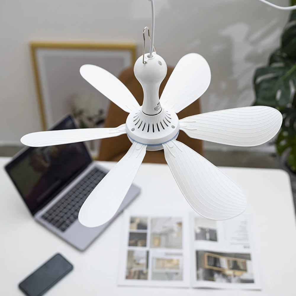 ZOE Kipas Angin Gantung Portable Ceiling Fan USB 5W 6 Daun 42cm - RM-D61U