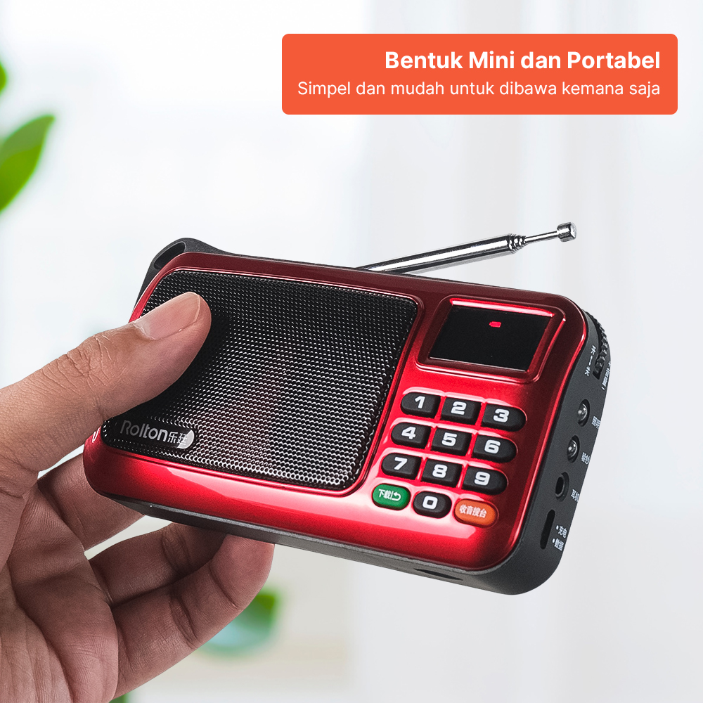 Rolton W405 Portable FM Radio Player TF Card - W405
