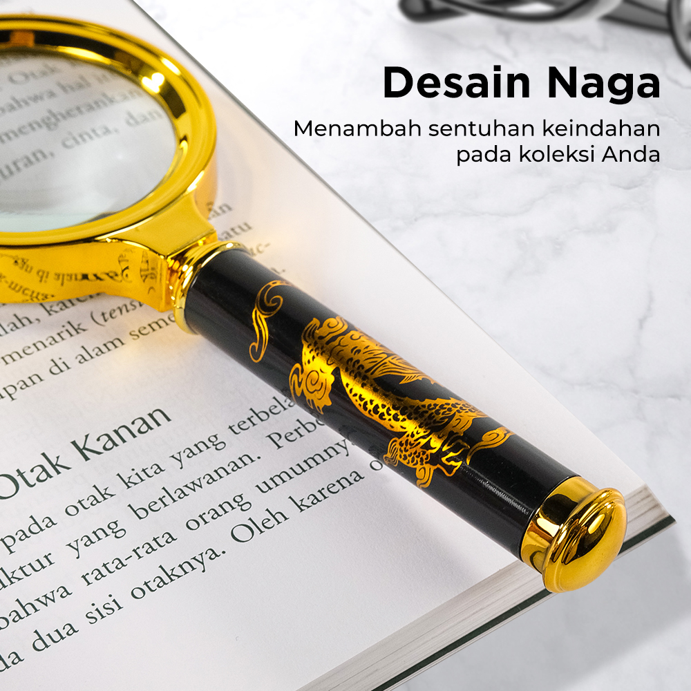 Kaca Pembesar Handheld Magnifying Glass Lup Magnifier 60mm 10X