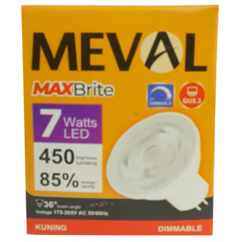 Meval - LED MR16 7W - GU5.3 - Kuning