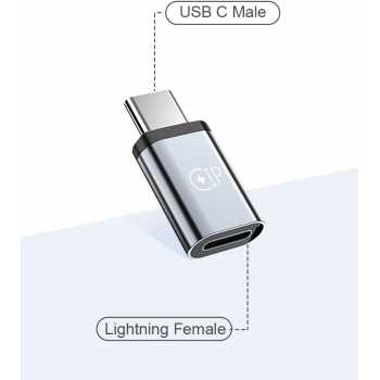 Jual Adapter Converter Apple iPhone Lightning to USB Type-C