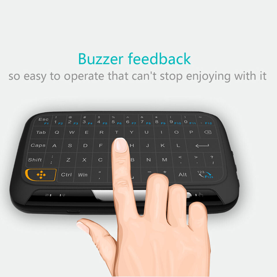 Alphun Keyboard Wireless Mini 2.4GHz Air Mouse Touchpad Win10 Gesture - H18