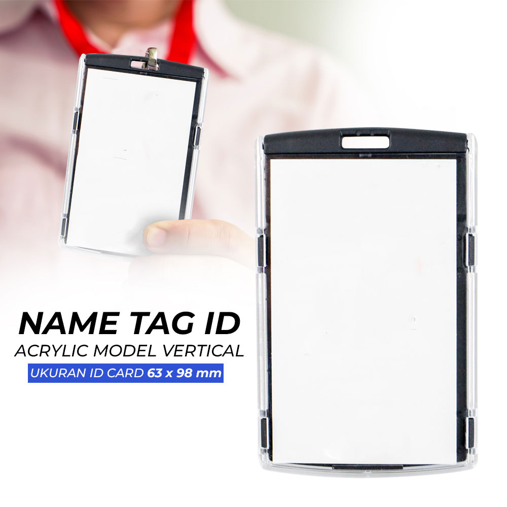 REAP Name Tag ID Acrylic Model Vertical - 7117