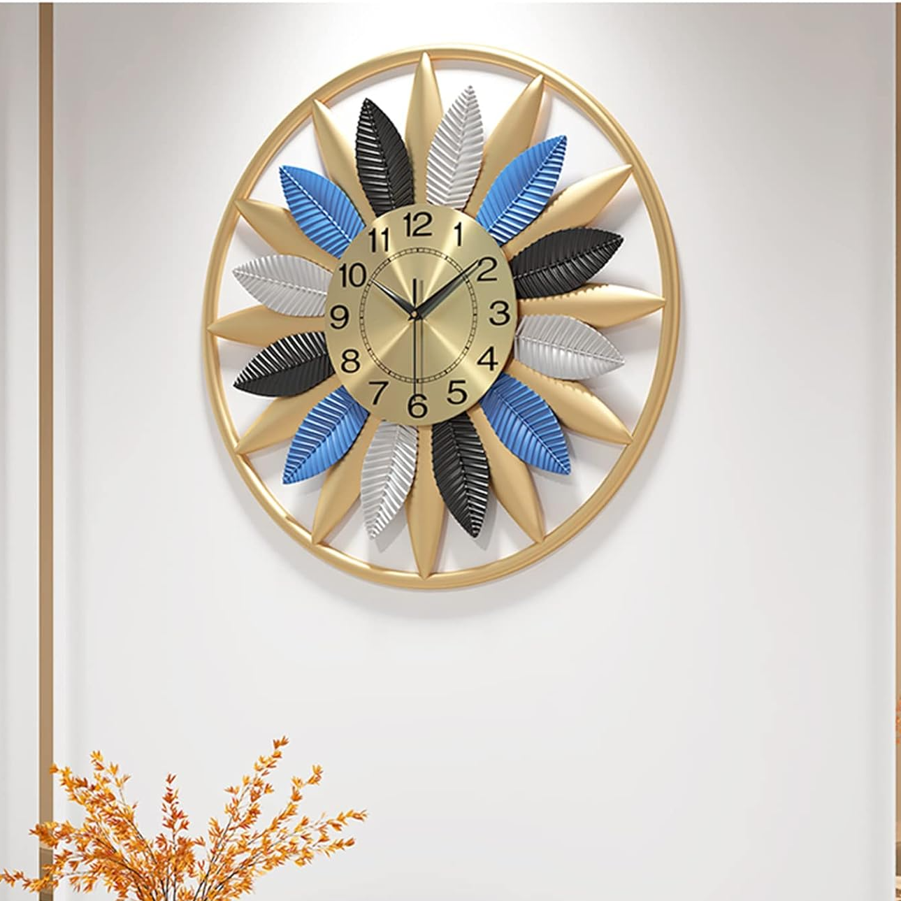 TaffHOME Jam Dinding Quartz Iron Luxury European Style 50cm - SF5