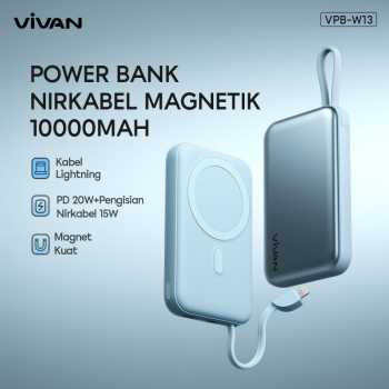 Jual Vivan VPB-W13 Powerbank Wireless 10000mAh Magnetic Fast