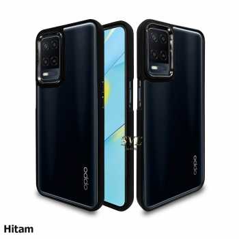 Jual Case Oppo A54 Hybrid Chrome Transparant Clear Casing