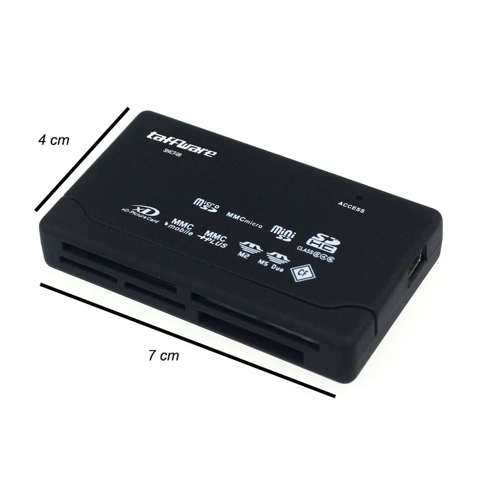 Taffware Card Reader USB 2.0 Multi Slot CF SD MicroSD MMC MS XD Card - SHTC-08