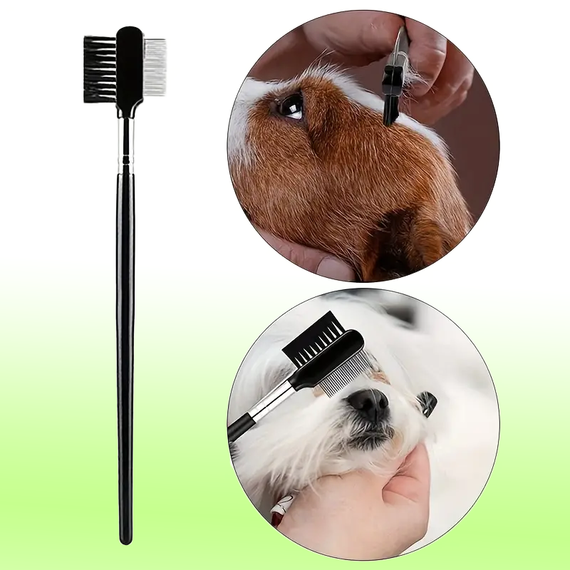 YUTOU Sisir Anjing Pembersih Mata Dua Sisi Grooming Brush - BE0276