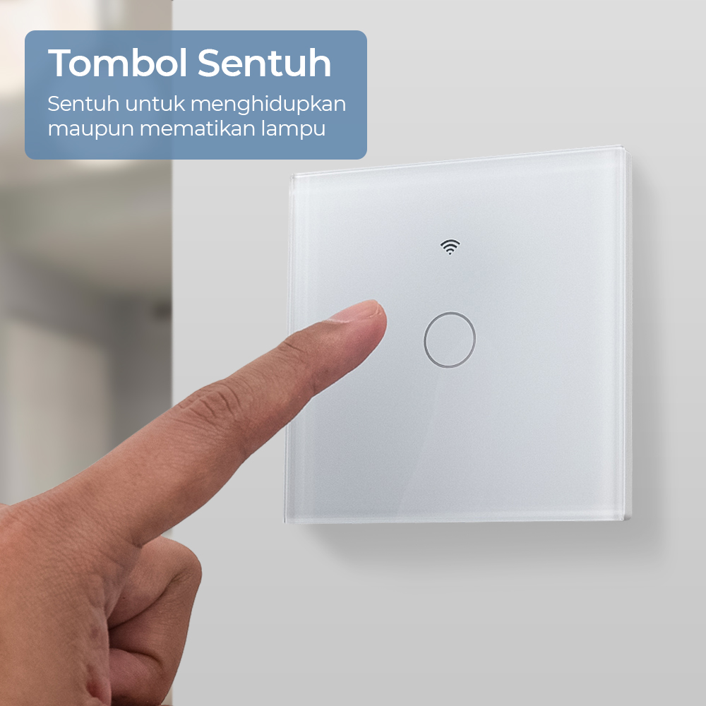 TaffHOME Saklar Lampu Wireless WiFi RF Smart Home Model - WHK05