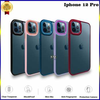 Jual Case Iphone 12 Pro Hybrid Chrome Transparant Clear Casing