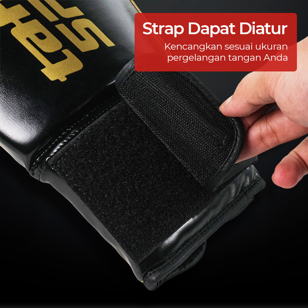 TaffSPORT Sarung Tangan Tinju MMA UFC Boxing Muay Thai Leather Glove - 12OZ