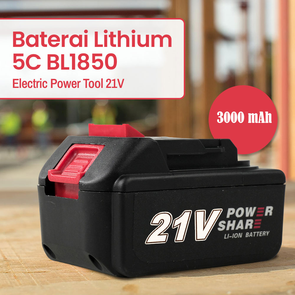 Baterai Lithium 5C BL1850 Electric Power Tool 21V - 88Vf