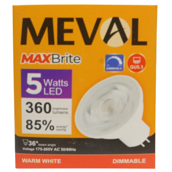 Meval - LED MR16 5W - GU5.3 - Kuning