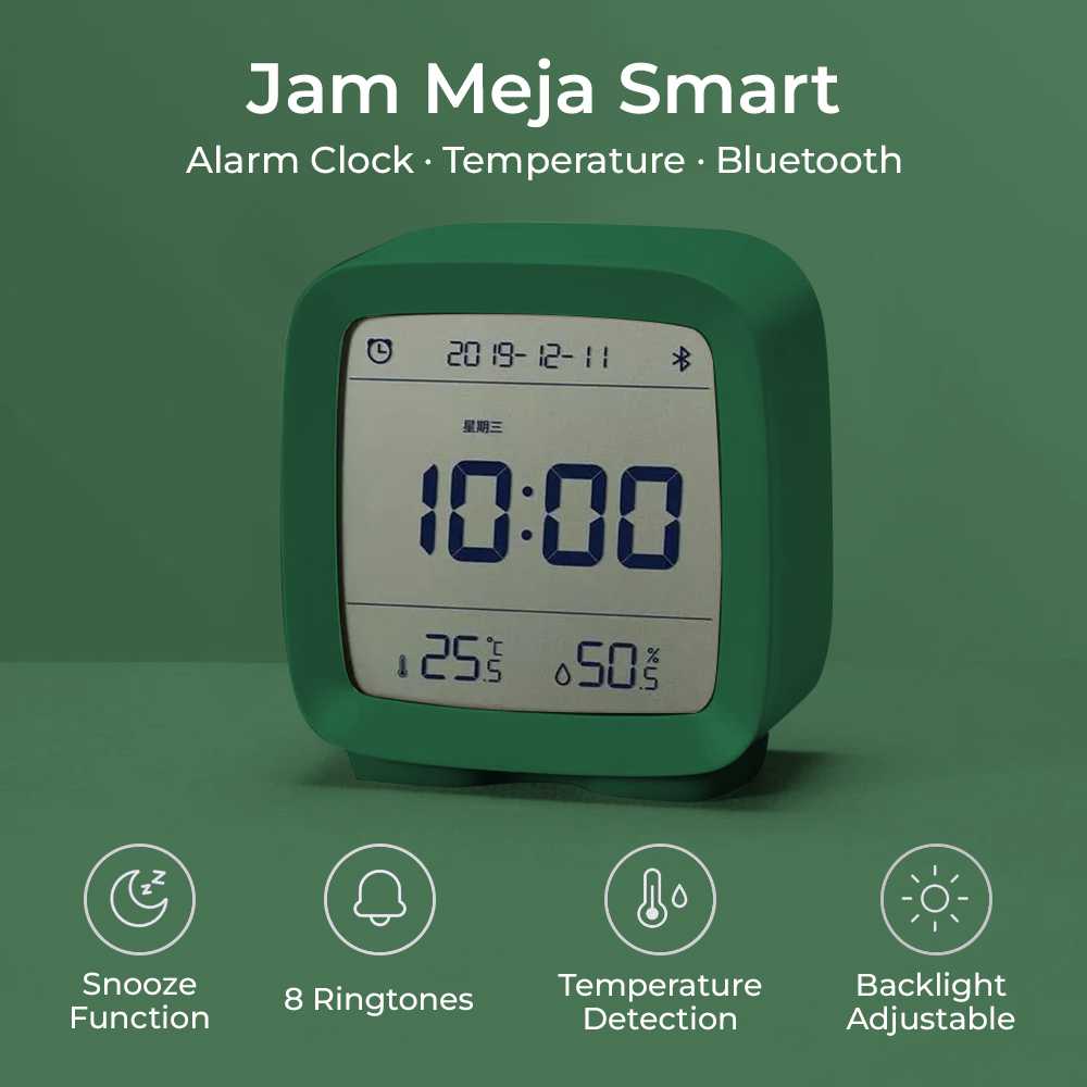 Jual Qingping Jam Meja Smart Alarm Clock Temperature Bluetooth