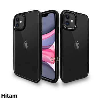 Jual Case Iphone 12 Hybrid Chrome Transparant Clear Casing