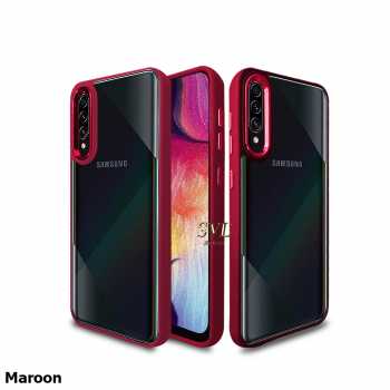 Jual Case Samsung A50 Hybrid Chrome Transparant Clear Casing