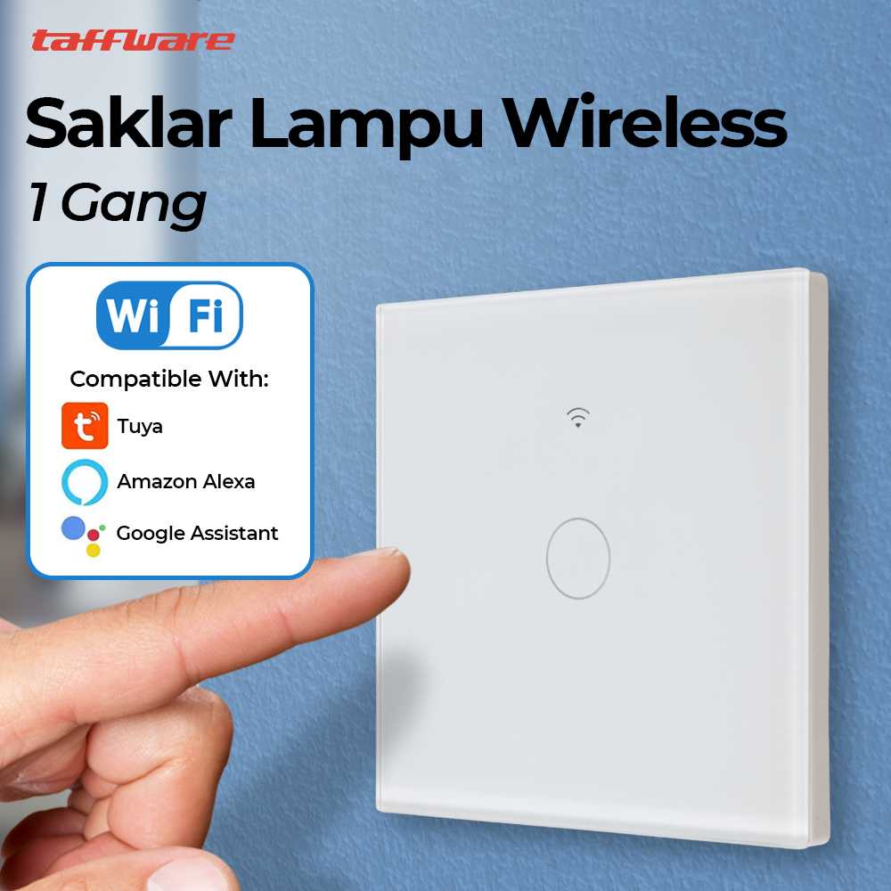 TaffHOME Saklar Lampu Wireless WiFi RF Smart Home Model - WHK05