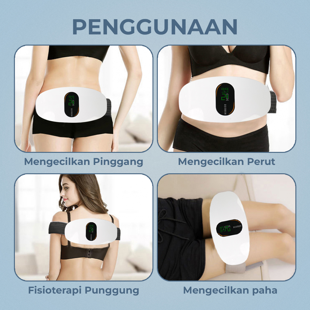 Nan Ji Ren Sabuk Pelangsing Perut EMS Hot Vibration USB 6 Mode - NRJ-719