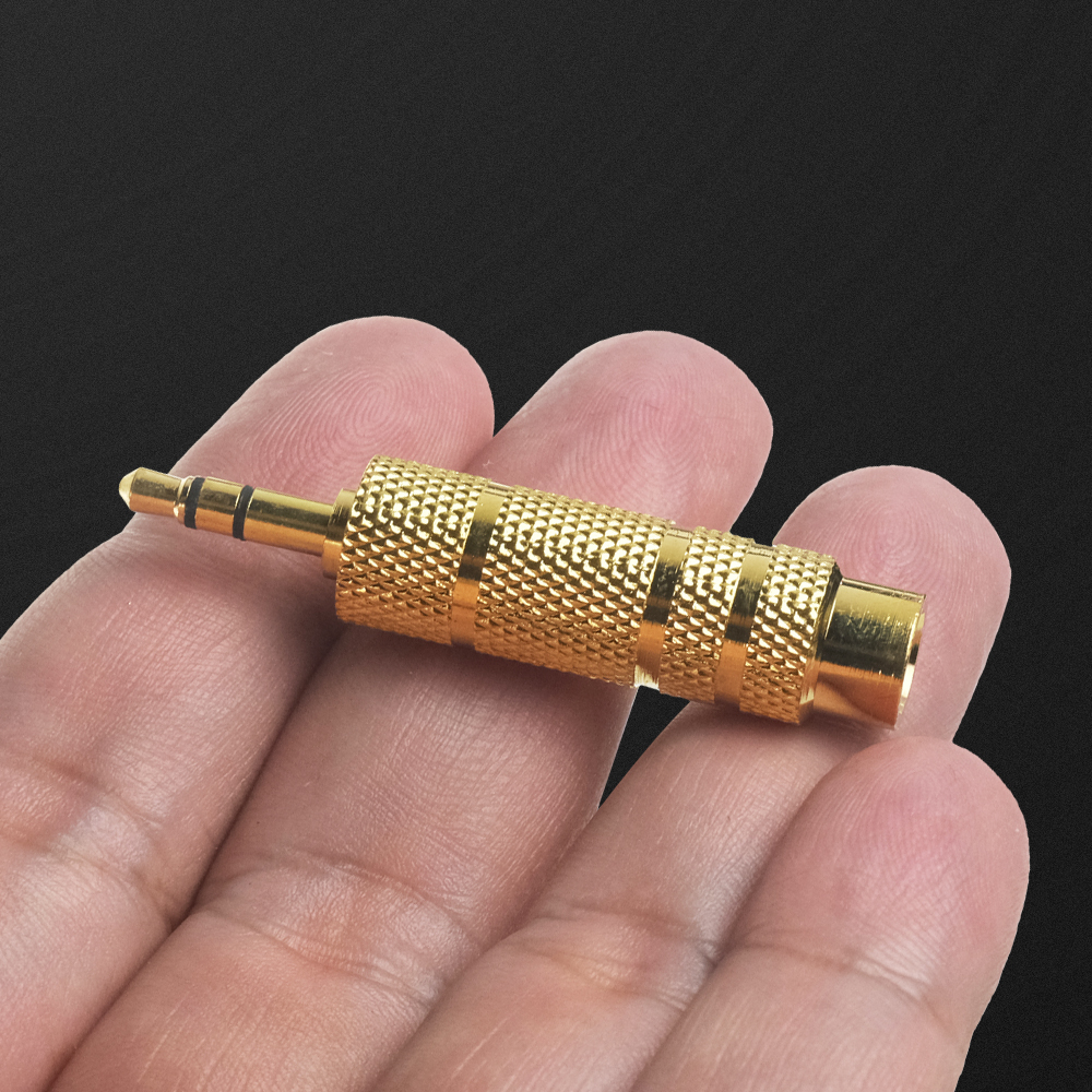 RConnect Kepala Plug AUX 3.5mm Male to 6.35mm Female Connector Head - N1002
