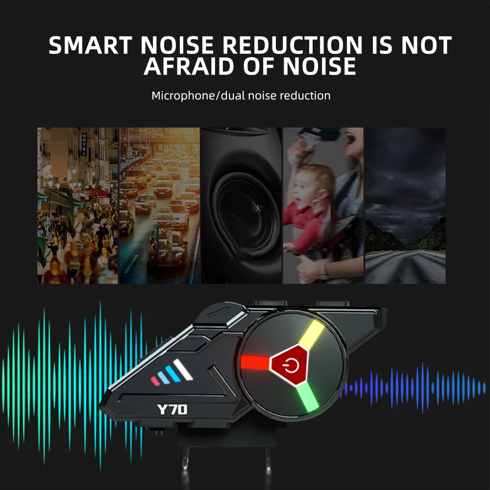 Kebidumei Headset Helm Bluetooth Music RGB IPX6 2000mAh - Y70