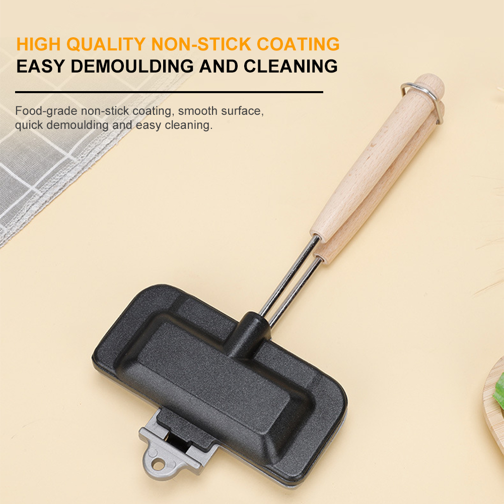 Milageto Cetakan Sandwich Maker Non-Stick Pan Double-Sided Aluminium - MGT-30