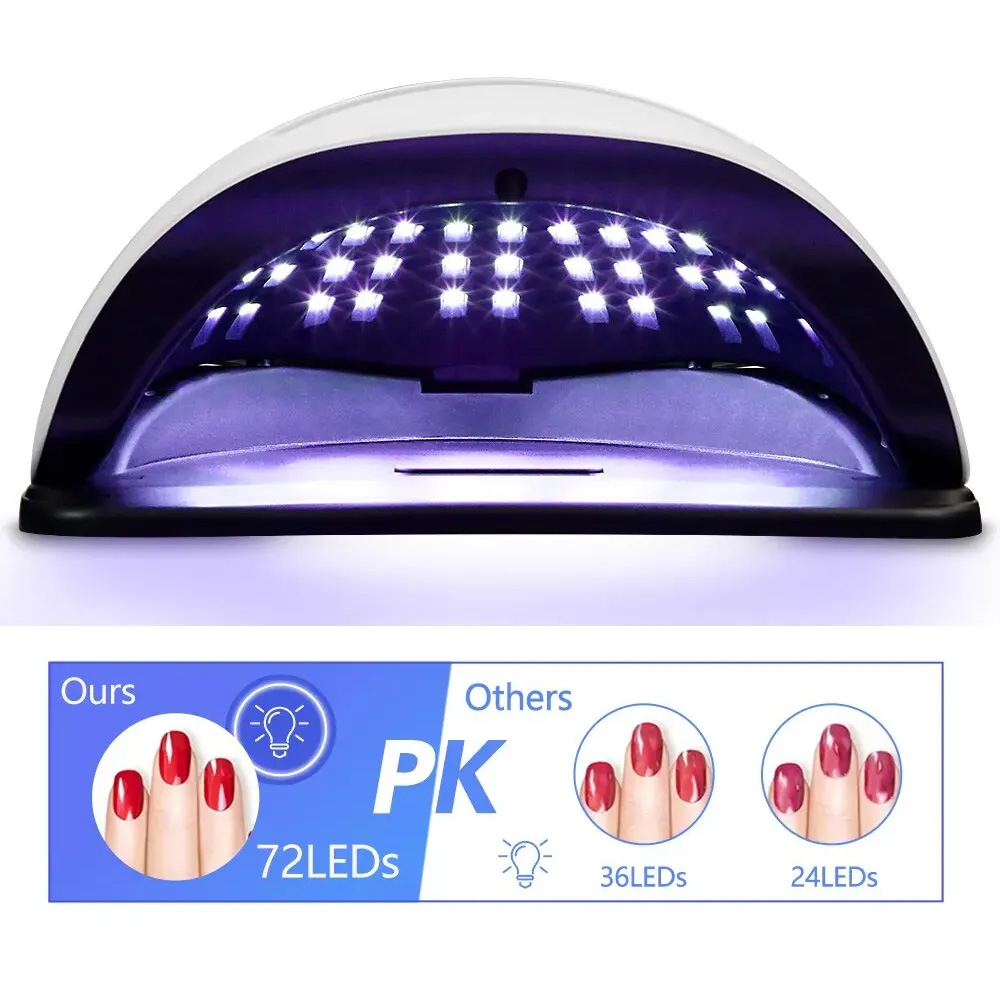 SUN Pengering Kutek UV Lamp Nail Dryer Sensor LCD Display 72 LED - X16 MAX