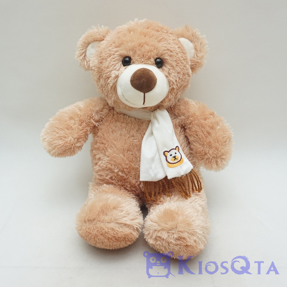 boneka teddy bear syal coklat large