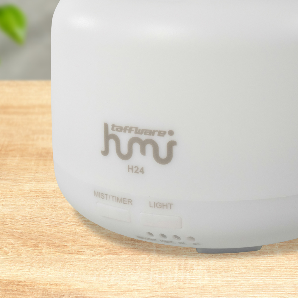 Taffware HUMI Air Humidifier Mini Ultrasonic Diffuser LED 300ml Remote - H24
