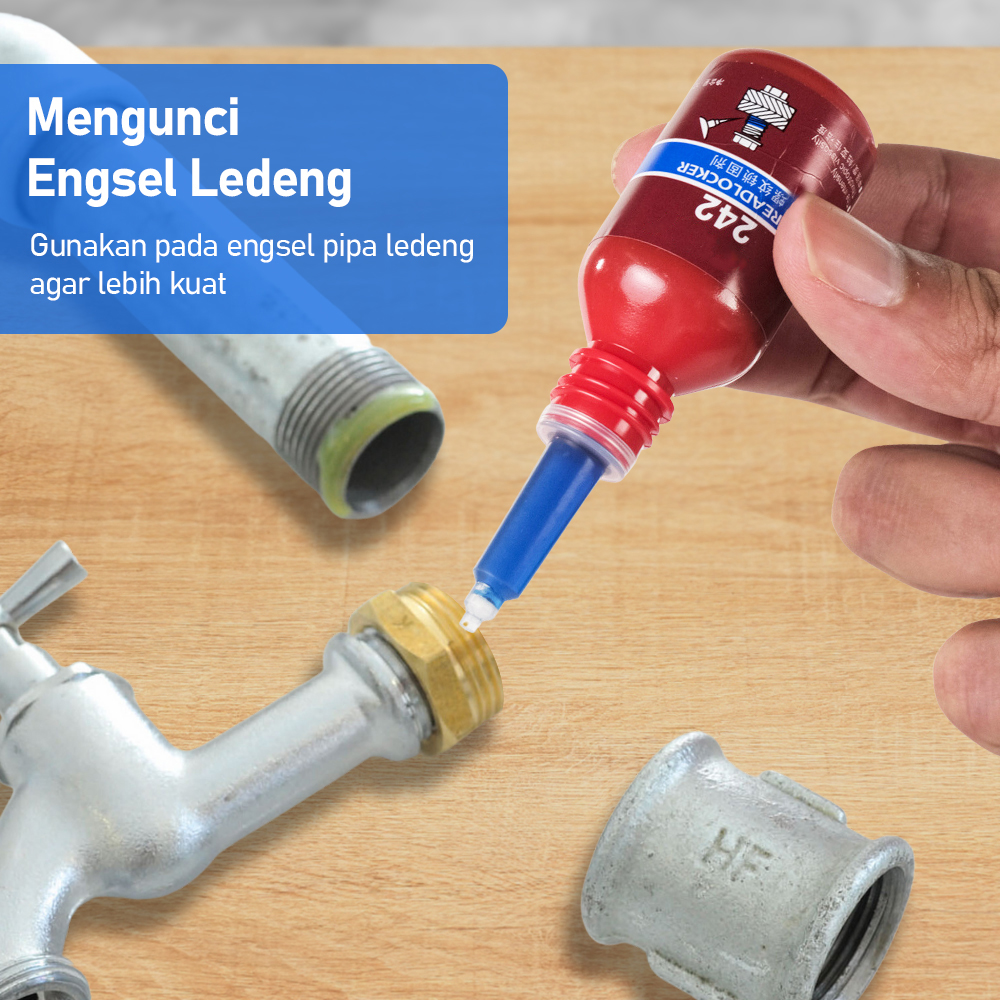 TaffGUARD Lem Baut Multifungsi Blue Threadlocker Anaerobic Glue 10ml - 242