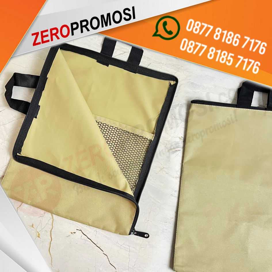 Jual Tas Dokumen Jinjing Zipper Sablon Custom Logo | Jakmall.com