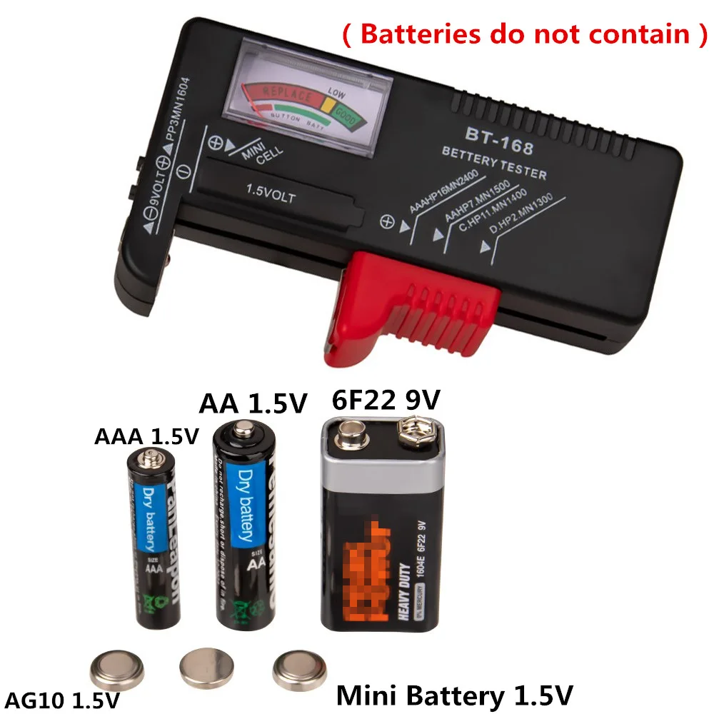 OLOEY Tester Baterai AA AAA Volt Meter - BT-168
