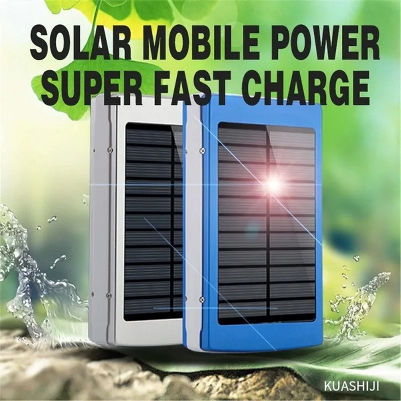 Rovtop Power Bank Solar DIY Case Flashlight Dual USB Port 5 PCS 18650 - 4NB1