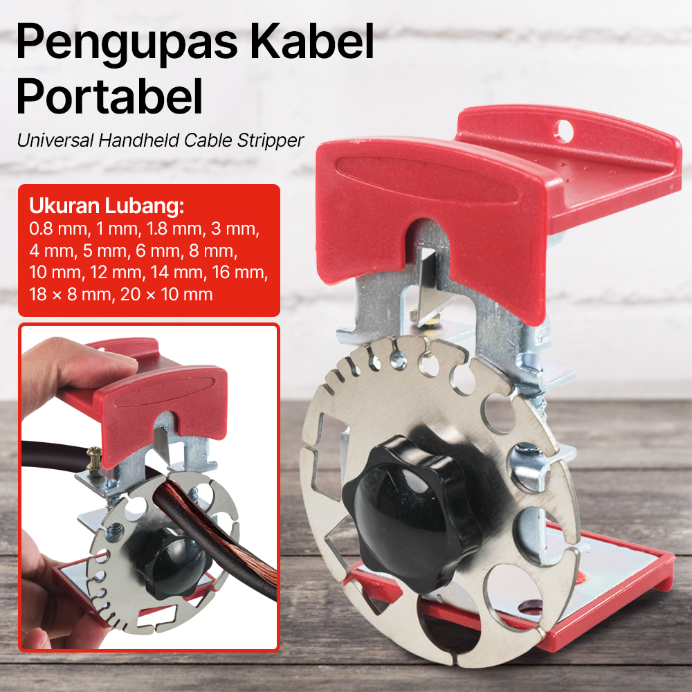Zitour Universal Handheld Cable Stripper Pengupas Kabel Portabel - ZE00