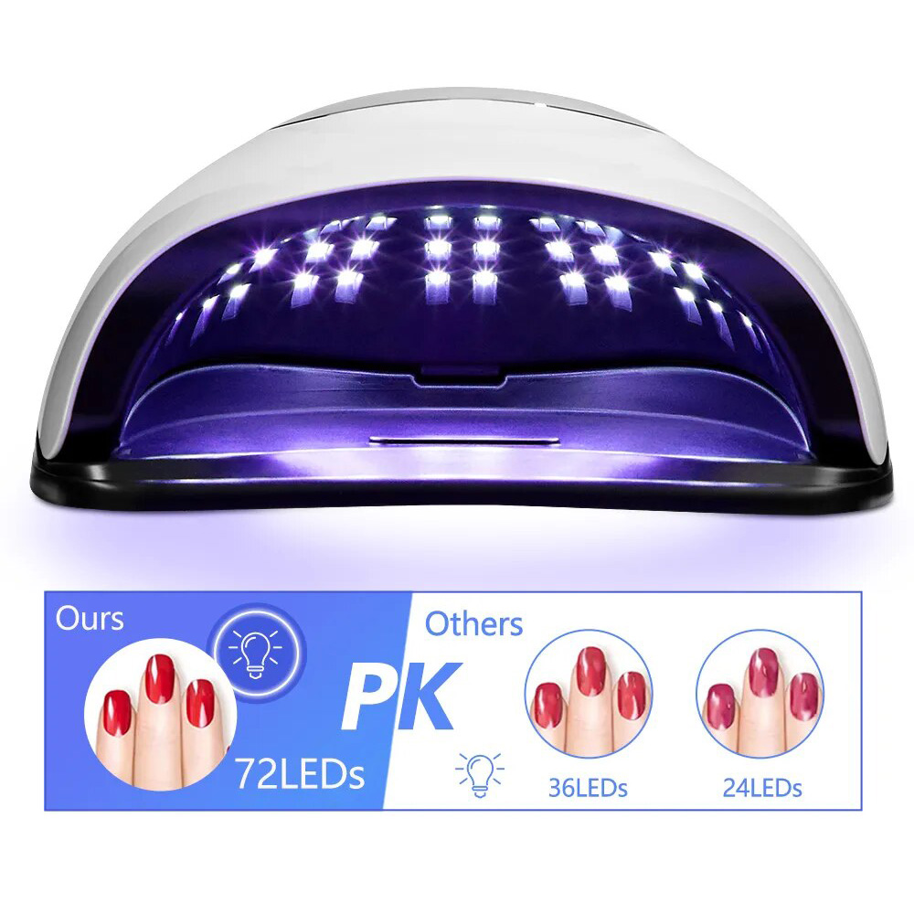 SUN Pengering Kutek UV Lamp Nail Dryer Sensor LCD Display 72 LED 320W - X21 MAX