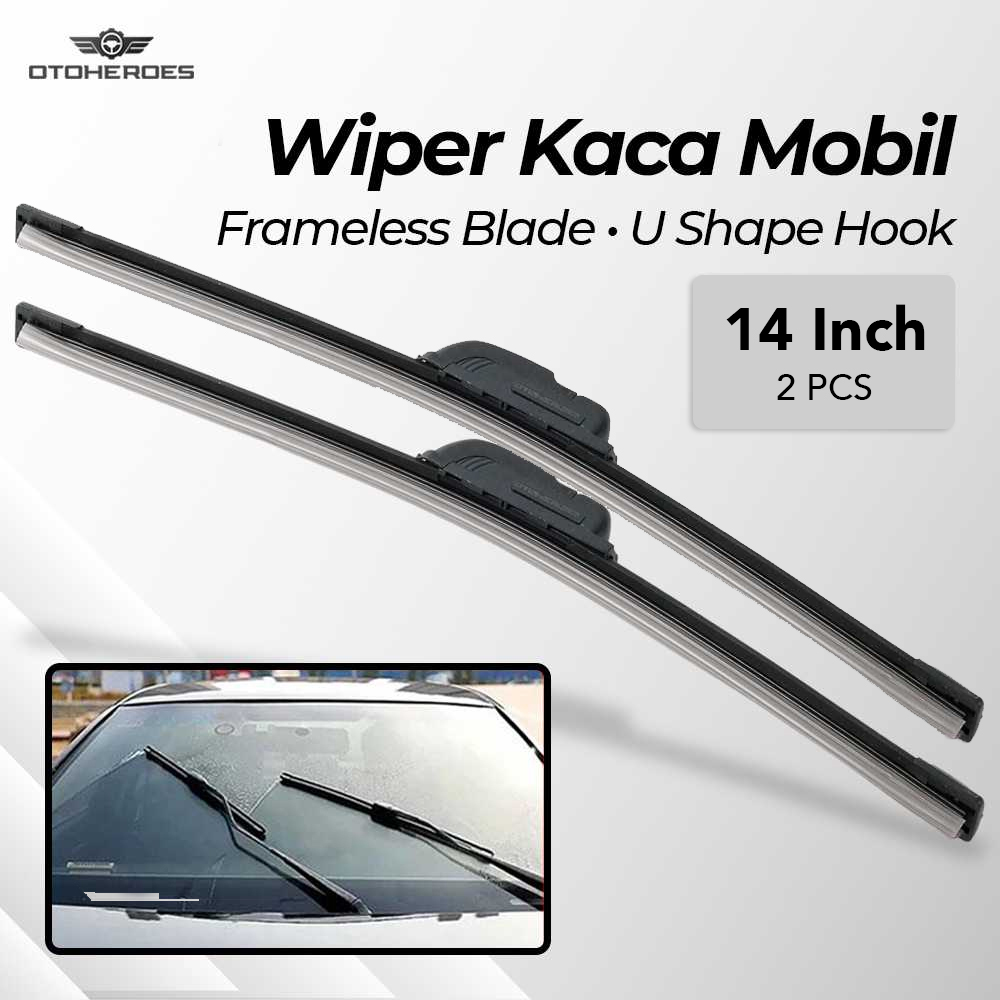 OTOHEROES Wiper Kaca Mobil Frameless Blade U Shape Hook 1 Pair - S858