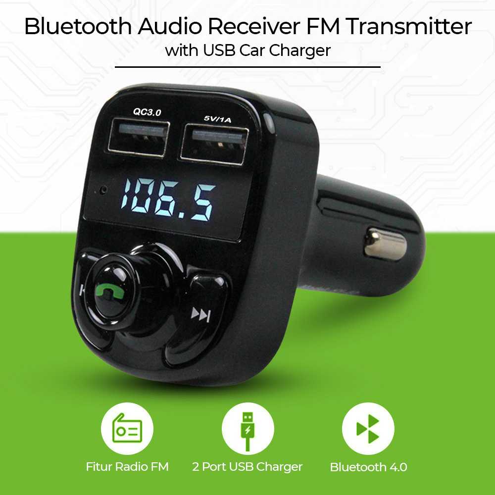 Jual Bluetooth Audio Receiver FM Transmitter Handsfree with USB