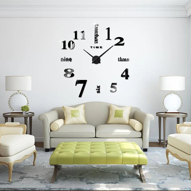 TaffHOME Jam Dinding Besar DIY Giant Wall Clock Quartz 120 cm - MR-101