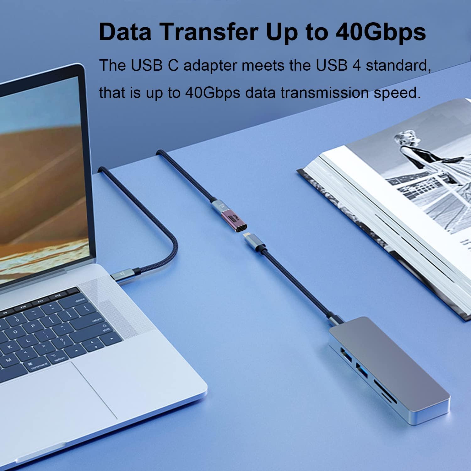 SHIWANA OTG USB Type C 4.0 Female to Female Adaptor 40Gbps 240W - SH-42