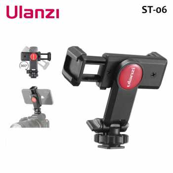 Jual Ulanzi ST-06 Phone Holder with Cold Shoe Tripod Mount