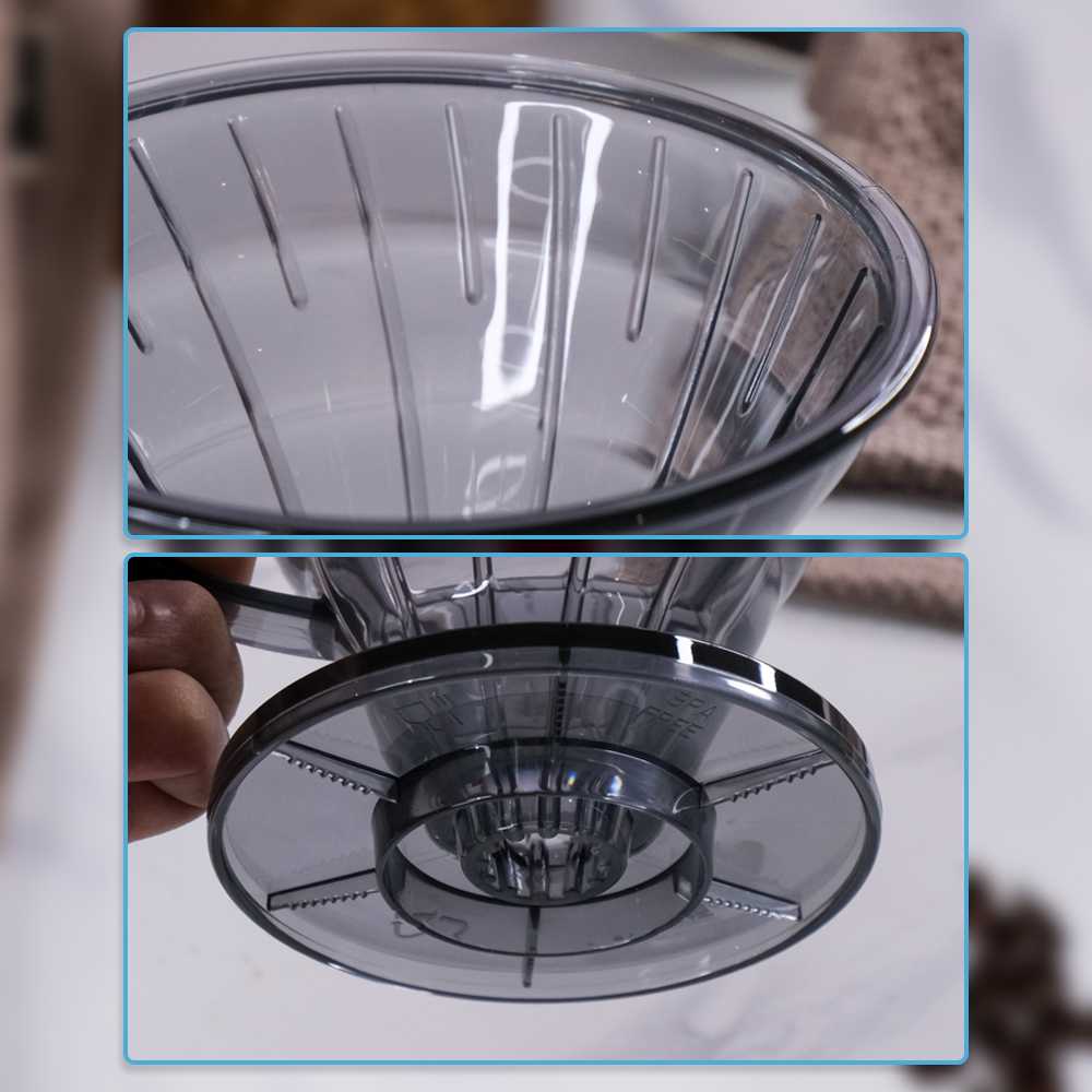 One Two Cups V60 Coffee Dripper Alat Seduh Kopi Manual Plastik - KP-15 - Gambar 4