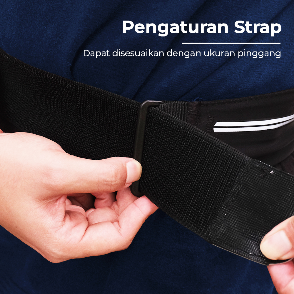 ZEST Tas Pinggang Olahraga Lari Premium Waterproof Running Waist Bag - ZE-WP450