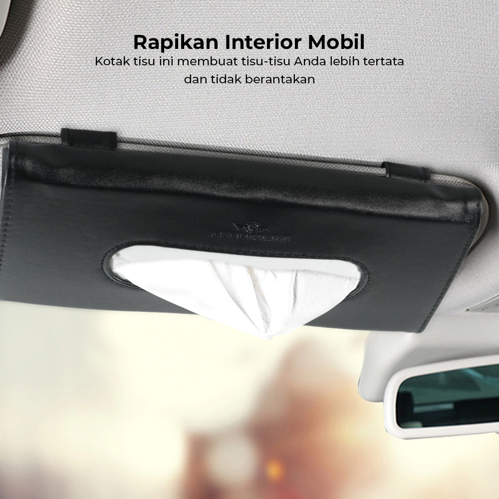 OTOHEROES Tempat Tisu Mobil Sun Visor Hanging Tissue Organizer Case - EA311