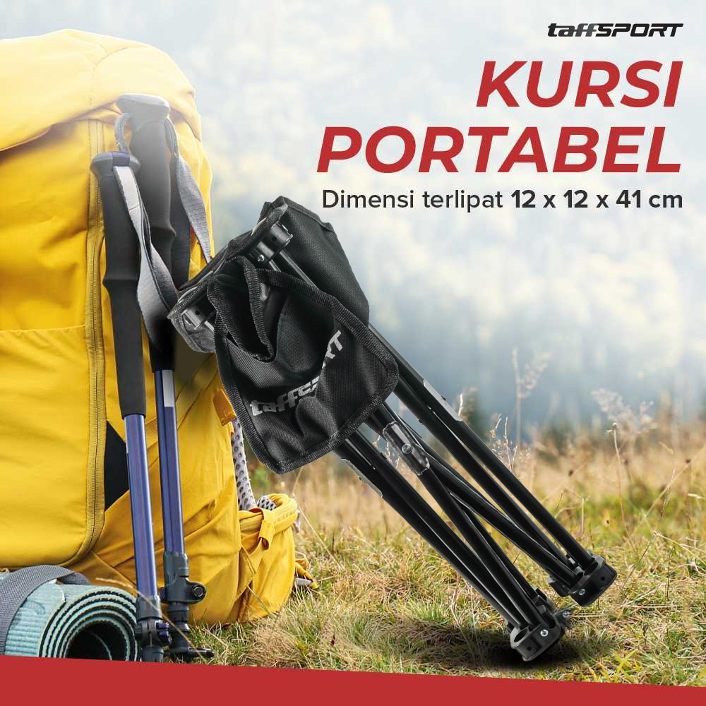 TaffSPORT Kursi Lipat Outdoor Mancing Camping Portable 32x32x34cm - A149
