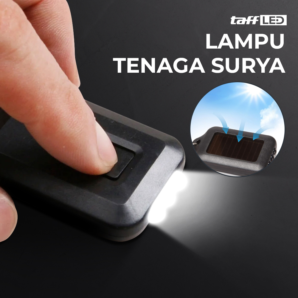 TaffLED Mini Led Solar Power Rechargeable Flashlight With Keychain - XY