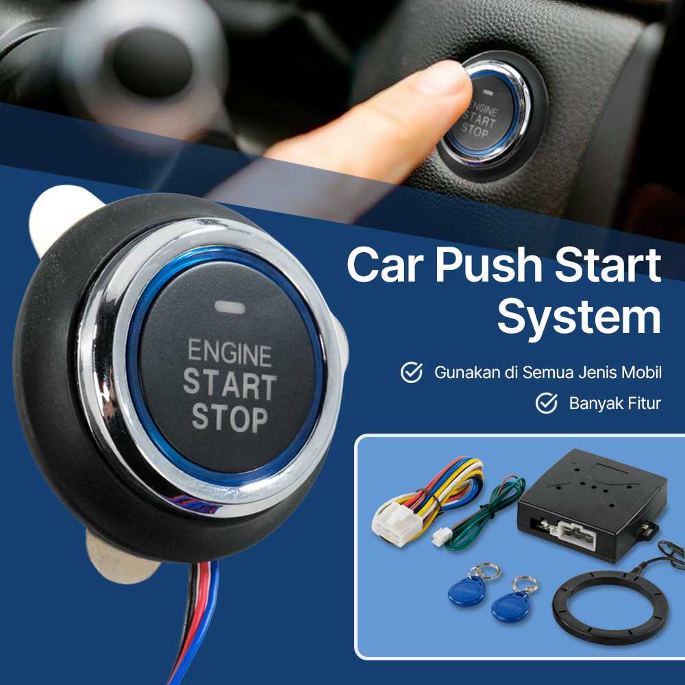 Jual VSTM Car Push Start System Keyless Entry RFID Alarm Anti