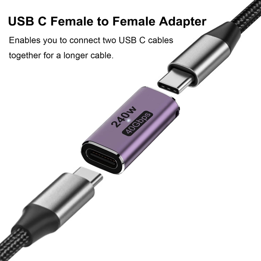 SHIWANA OTG USB Type C 4.0 Female to Female Adaptor 40Gbps 240W - SH-42