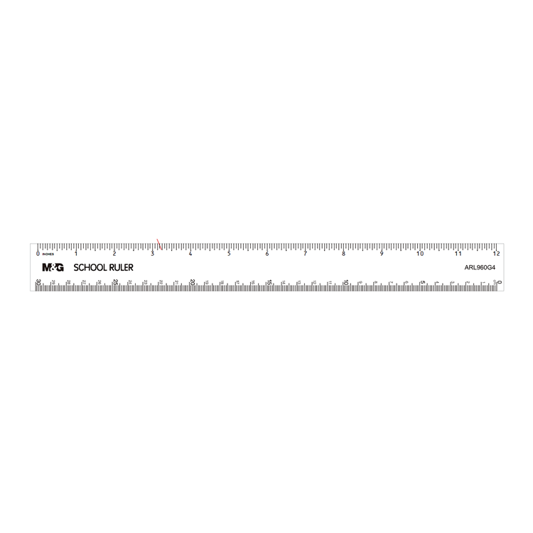 Jual Penggaris Plastik Transparan M&G Plastic PS Ruler 30cm