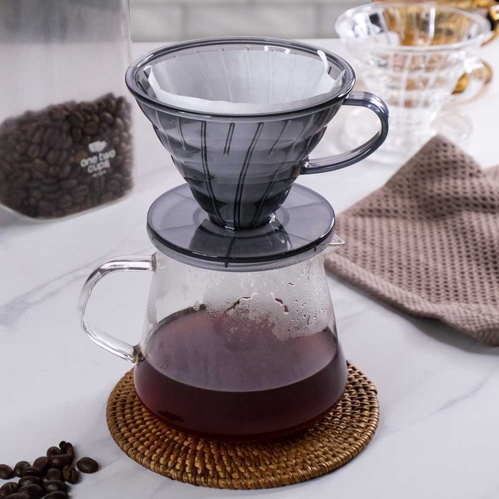 One Two Cups V60 Coffee Dripper Alat Seduh Kopi Manual Plastik - KP-15 - Gambar 6