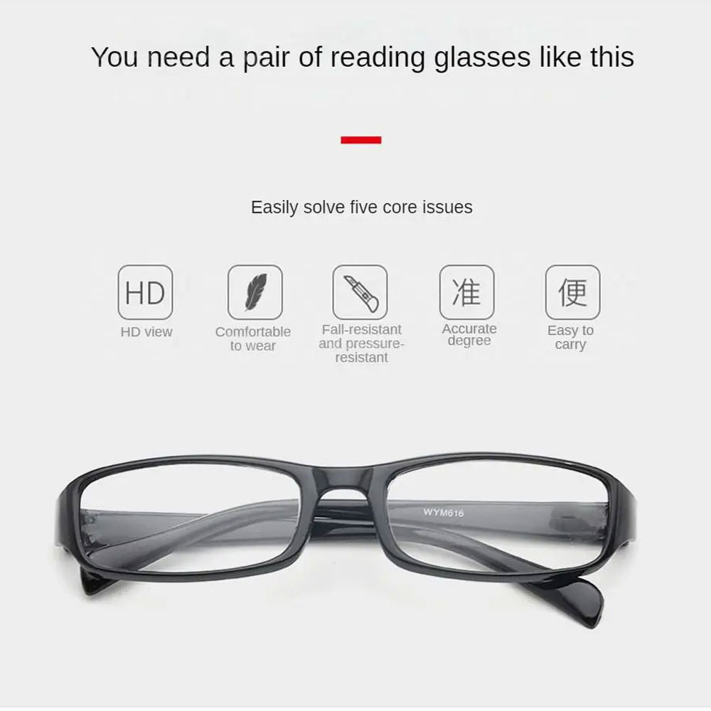 WYM Kacamata Baca Rabun Dekat Unisex Reading Glasses Lensa - G616