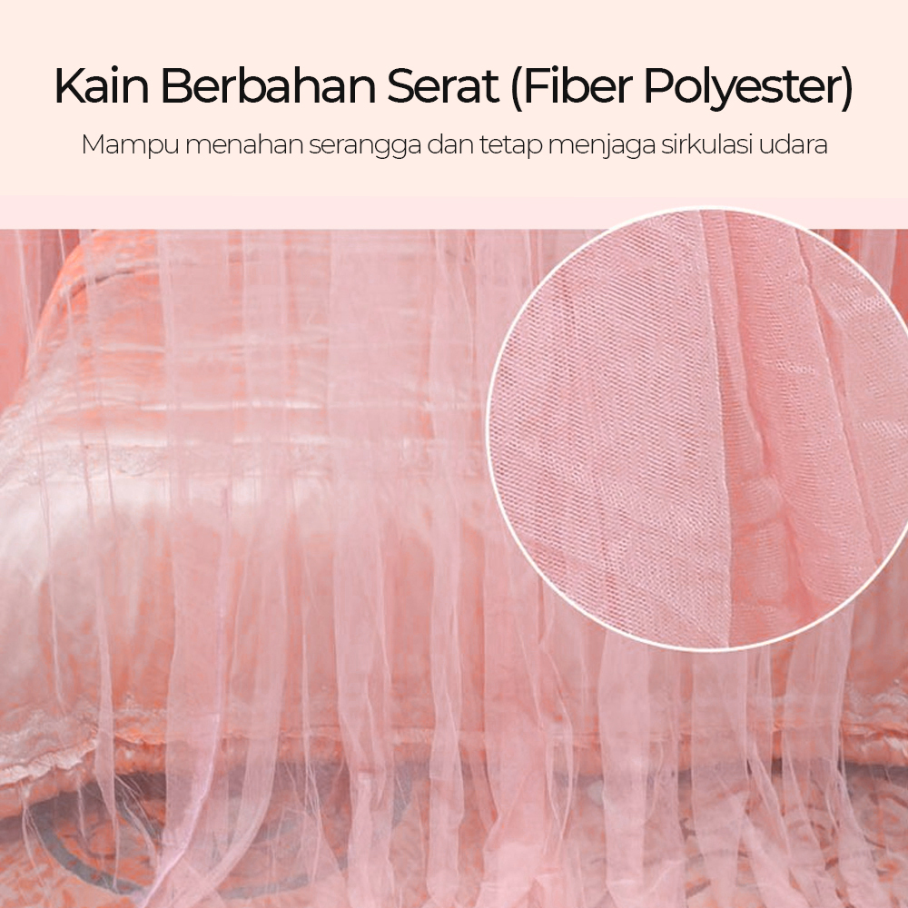 PoRoll Jaring Anti Nyamuk Kasur Tempat Tidur Net 180x200cm - WZ-2020